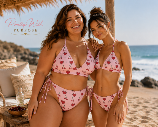 Cherry picked string bikini