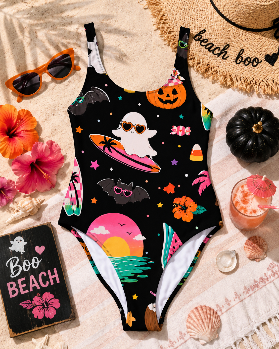 Beach Boo Babe One-Piece Swimsuit