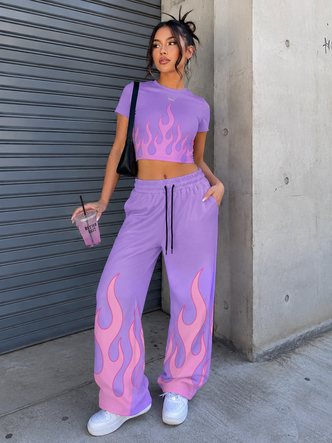 Sugar Flame Crop Tee