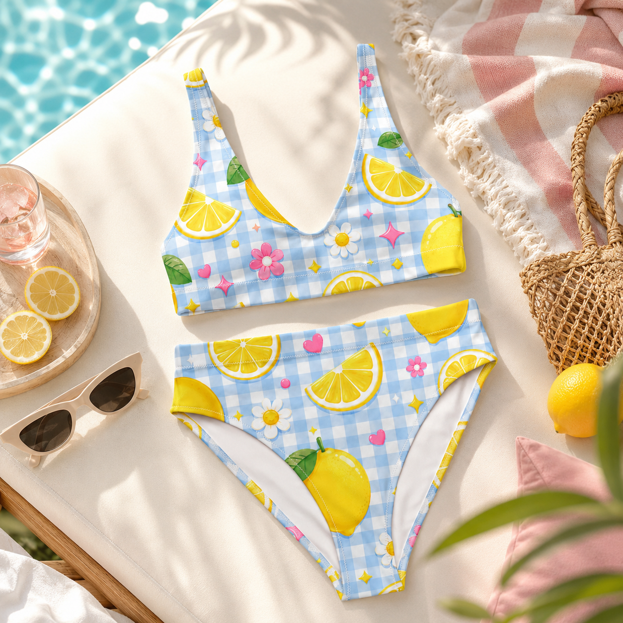 Lemon Drop Babe high-waisted bikin