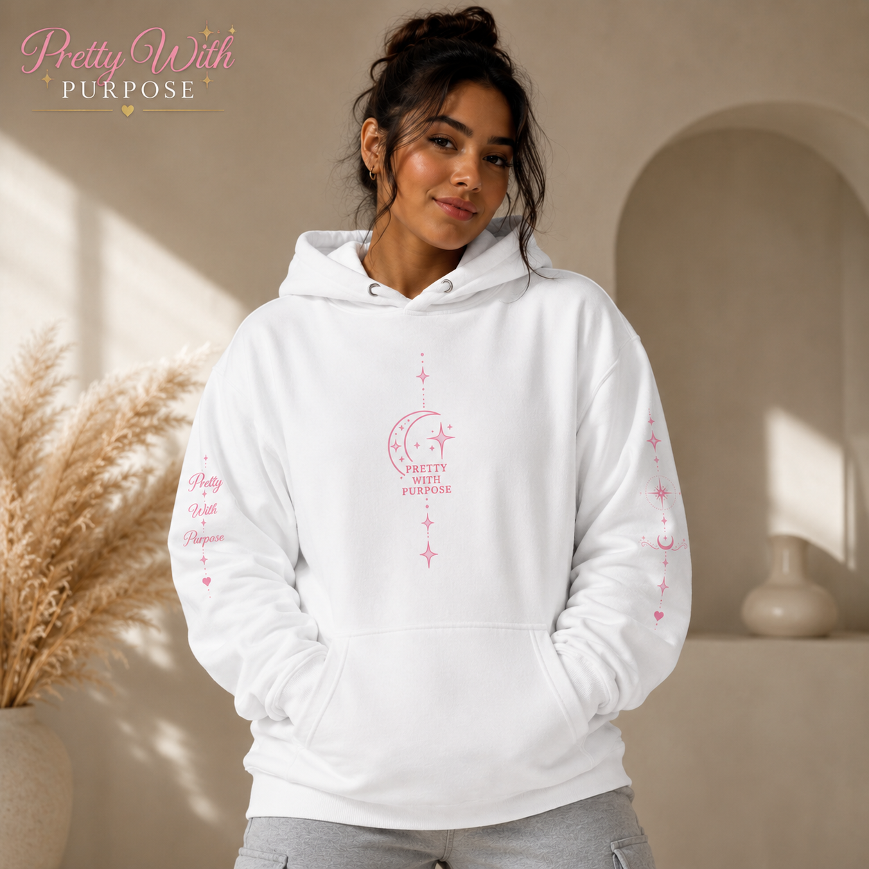 Sudadera con capucha "Bonita con Propósito"