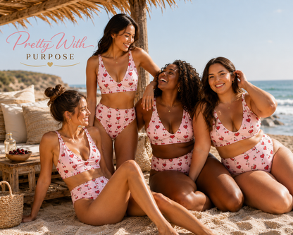 Cherry picked high-waisted bikini