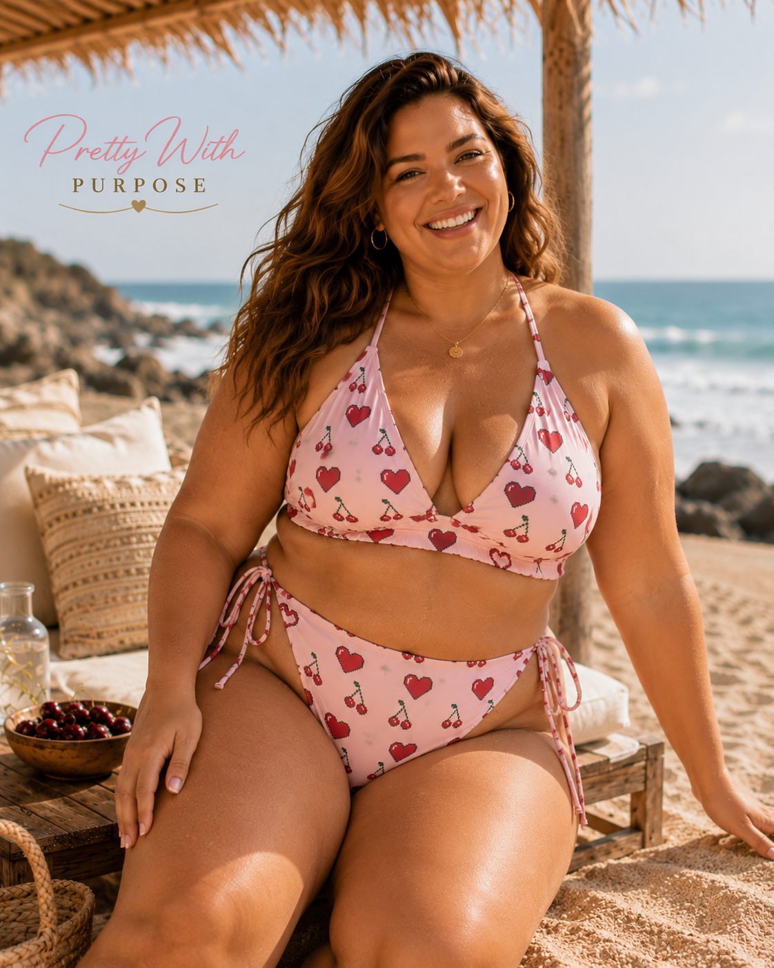 Cherry picked string bikini