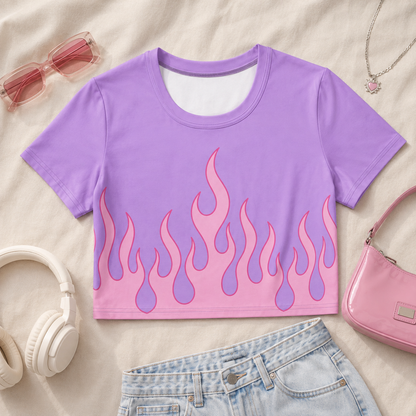 Sugar Flame Crop Tee