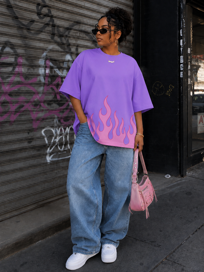 Sugar Flame Oversized cotton t-shirt